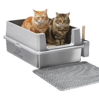 Kattenbak RVS Open – XXL